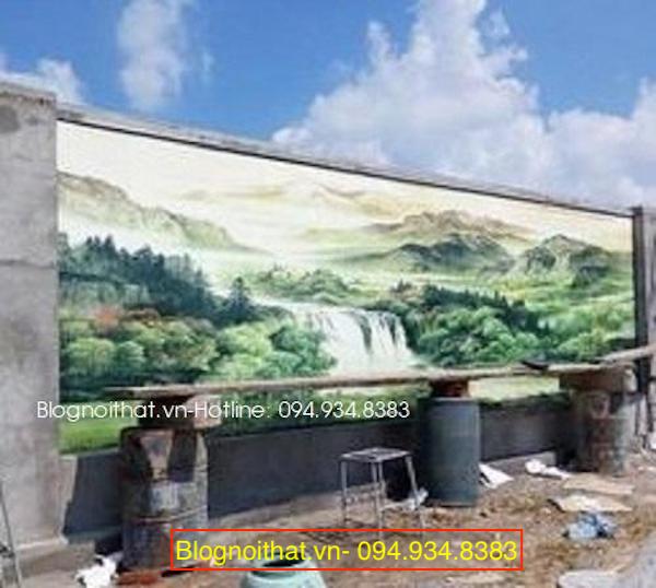 Gach Tranh 3d Op Tuong Ngoai Troi 13