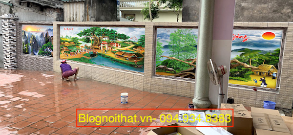 Gach Tranh 3d Op Tuong Ngoai Troi 9