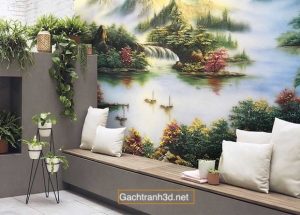 Gach Tranh 3d 5d Dep Op Tuong Ngoai Troi 1