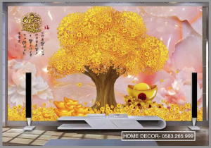 Gach Tranh Kim Tien Op Tuong Phong Khach 2