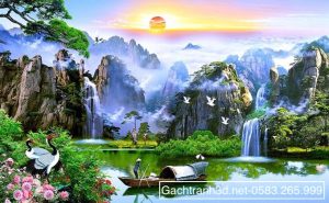 Gach Tranh 3d Son Thuy Op Tuong Nha Dep